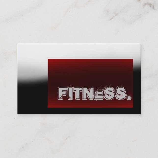 Professional Trainer Red Grey Business Card (Front)