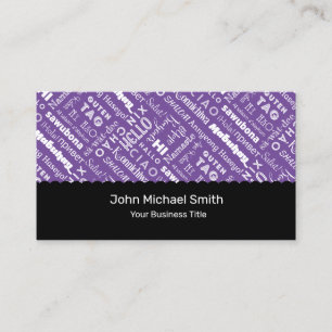 Professional Translator Business Card