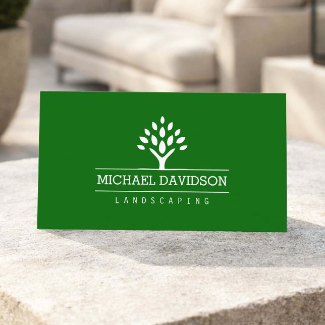 Professional Tree Landscaping Logo Business Card (Creator Uploaded)