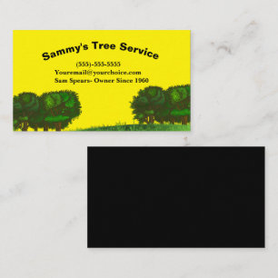 Professional Tree Trimming Service Business Card