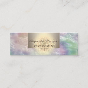Professional Trendy Lotus Holographic Pearl Mini Business Card
