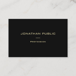 Professional Trendy Modern Elegant Gold Name Business Card