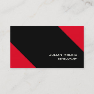 Professional Trendy Style Red Black Impressive Business Card