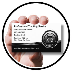 Professional Trucking Driver Business Cards