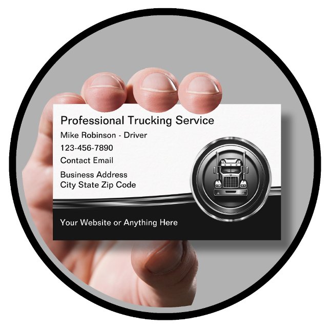Professional Trucking Driver Business Cards (Creator Uploaded)