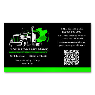 Professional Trucking Hauling Company Repair Magnetic Business Card
