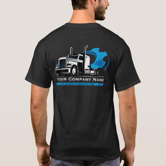 Professional Trucking Hauling Company Repair T-Shirt (Back)