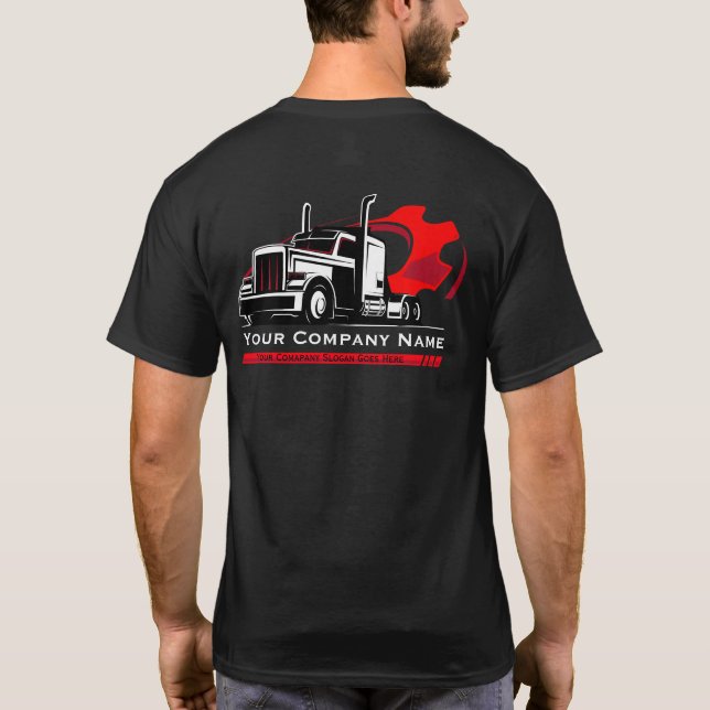Professional Trucking Hauling Company Repair T-Shirt (Back)