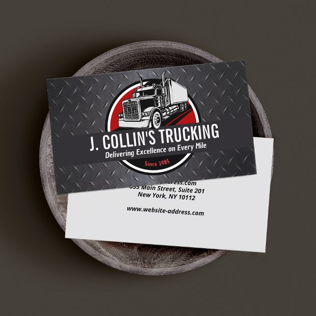Professional Trucking, Semi Truck Driver Business Card (Creator Uploaded)