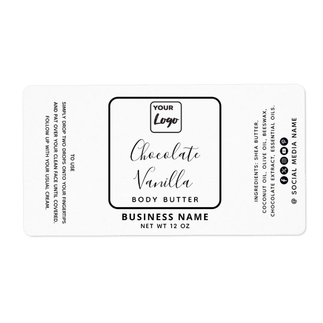 Professional typography black white logo product   (Front)