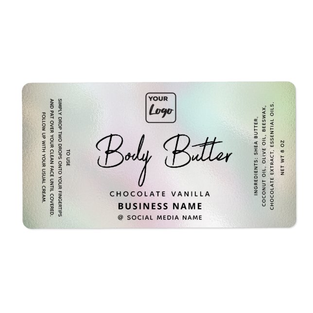 Professional typography holographic logo product (Front)