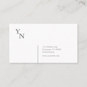Professional Typography Layout Grey Business Card