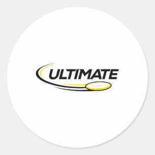Professional Ultimate Frisbee Disc Golf Player Classic Round Sticker
