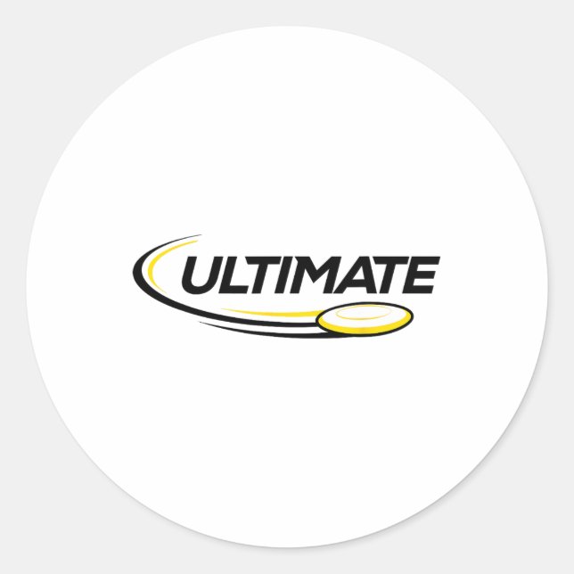 Professional Ultimate Frisbee Disc Golf Player  Classic Round Sticker (Front)