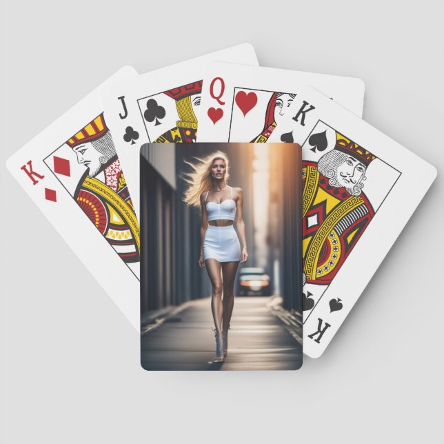 Professional ultra beautiful model Playing Cards (Back)