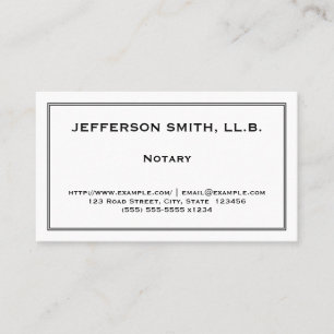 Professional & Understated Notary Business Card