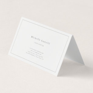 Professional Unique Classical Plain Black White Business Card
