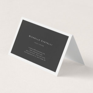 Professional Unique Classical Plain Black White Business Card