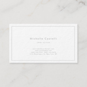 Professional Unique Classical Plain Black White Business Card