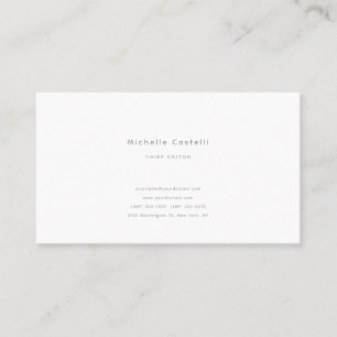 Professional Unique Classical Plain Black White Business Card
