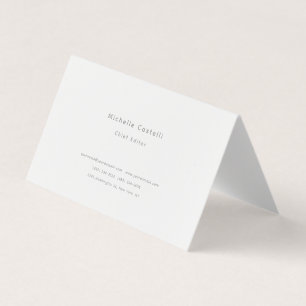 Professional Unique Classical Plain Black White Business Card