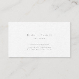 Professional Unique Classical Plain Black White Business Card