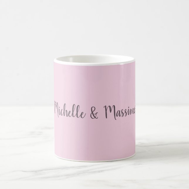 Professional Unique Classical Plain Couple Names Coffee Mug (Center)