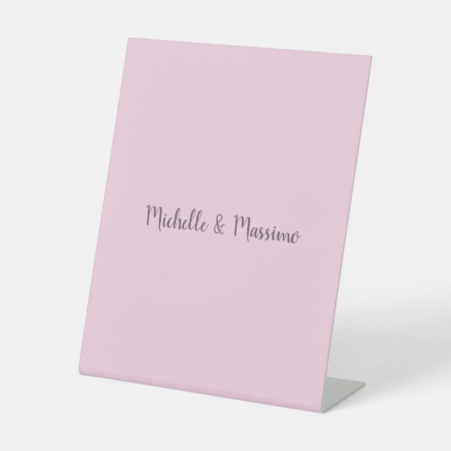 Professional Unique Classical Plain Couple Names Pedestal Sign (Front)