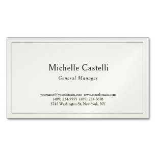 Professional Unique Classical Plain Magnetic Business Card