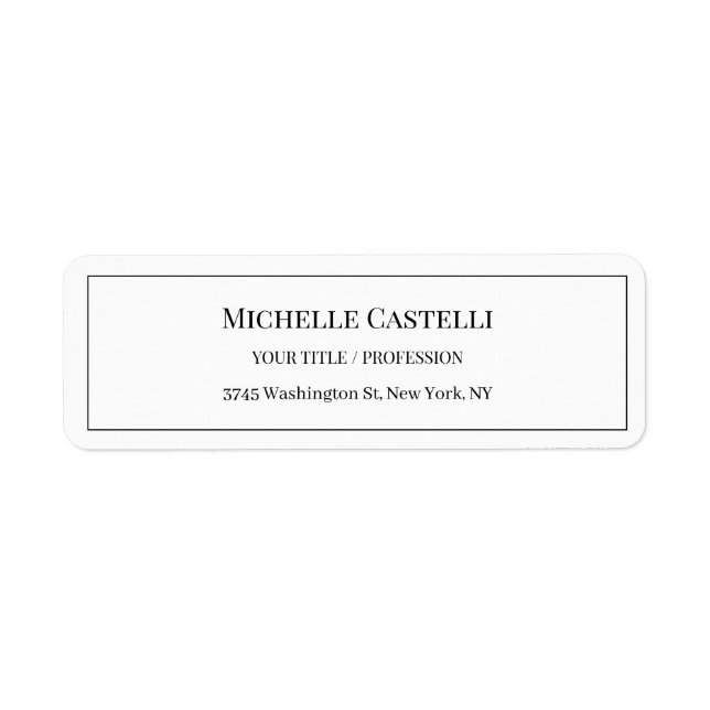 Professional Unique Classical Simple Black & White (Front)