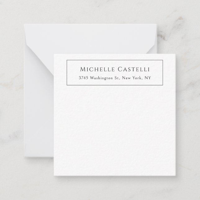 Professional Unique Classical Simple Black & White Card (Front)