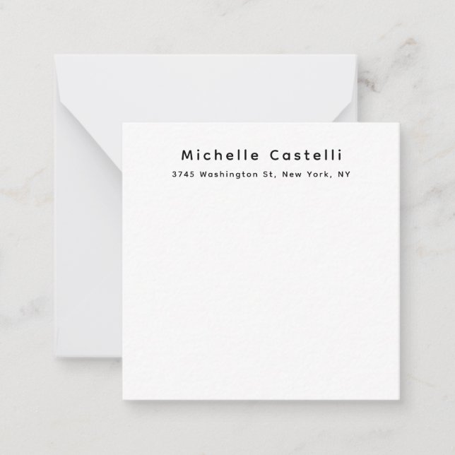 Professional Unique Classical Simple Black & White Card (Front)