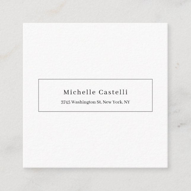 Professional Unique Classical Simple Black & White Enclosure Card (Front)