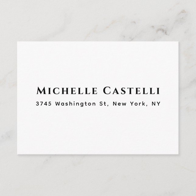 Professional Unique Classical Simple Black & White Enclosure Card (Front)
