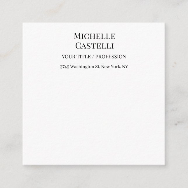 Professional Unique Classical Simple Black & White Enclosure Card (Front)