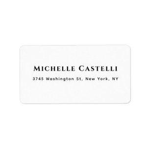 Professional Unique Classical Simple Black & White Label
