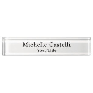 Professional Unique Classical Simple Black White Nameplate