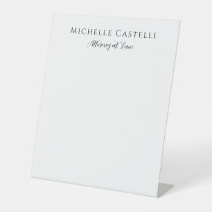 Professional Unique Classical Simple Black & White Pedestal Sign