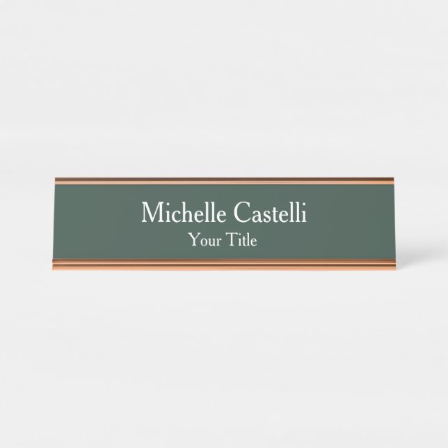 Professional Unique Classical Simple Desk Name Plate (Front)
