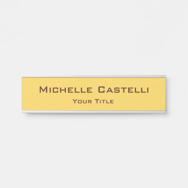 Professional Unique Classical Simple Plain Door Sign (Front)