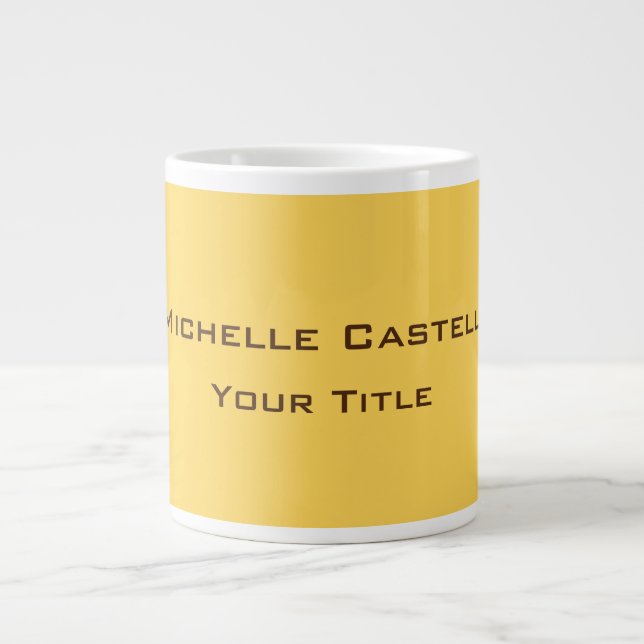 Professional Unique Classical Simple Plain Large Coffee Mug (Front)