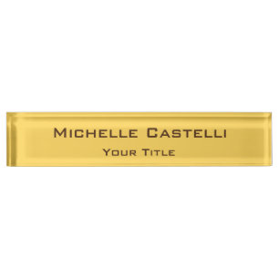Professional Unique Classical Simple Plain  Nameplate