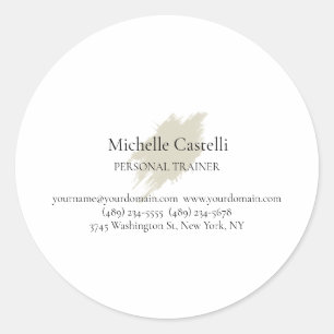 Professional Unique Minimalist Plain Classic Round Sticker