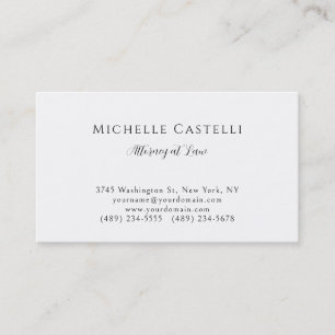 Professional Unique Minimalist Simple Black White Business Card