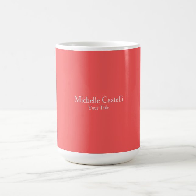 Professional Unique Modern Minimalist Your Name Coffee Mug (Center)