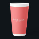 Professional Unique Modern Minimalist Your Name Latte Mug<br><div class="desc">Plain Minimalist Modern Designs. They're all simple,  attractive,  unique.</div>