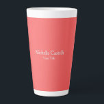 Professional Unique Modern Minimalist Your Name Latte Mug<br><div class="desc">Plain Minimalist Modern Designs. They're all simple,  attractive,  unique.</div>