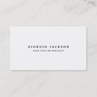 Professional Unique Plain Black & White Modern Business Card