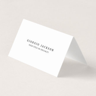 Professional Unique Plain Black & White Modern Business Card