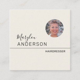 Professional - UNISEX (PHOTO INSERT) Square Business Card